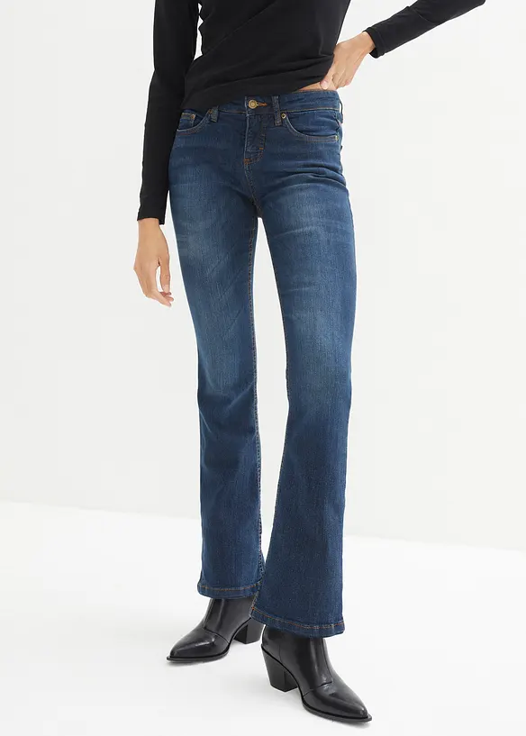 Bootcut jeans Mid Waist, Stretch, bonprix
