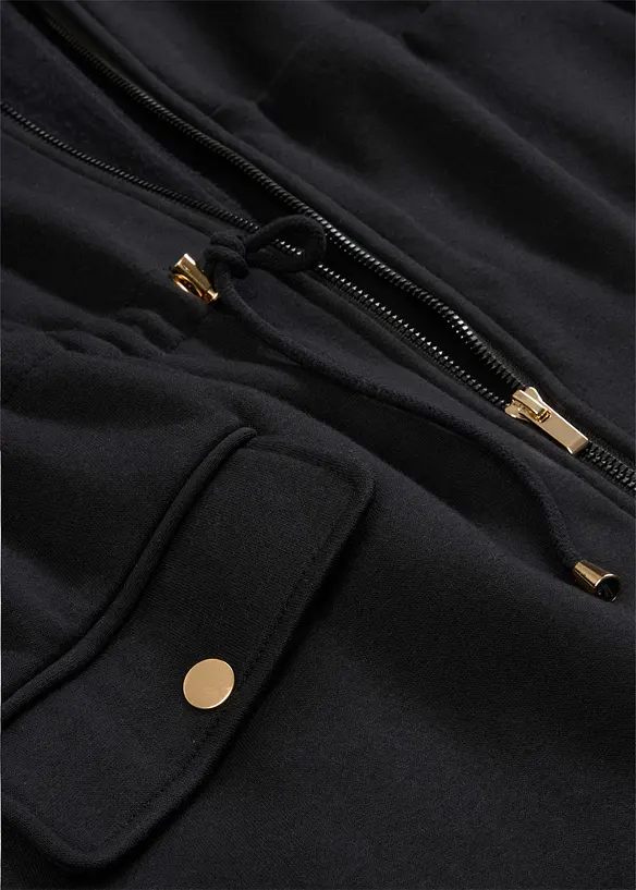 Mammasweatshirtjacka med bebisficka, bonprix