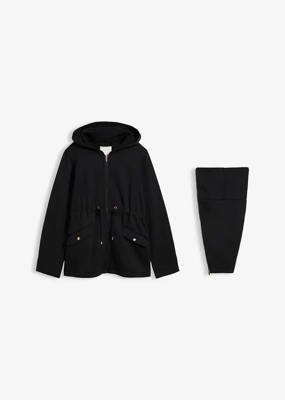 Mammasweatshirtjacka med bebisficka, bonprix