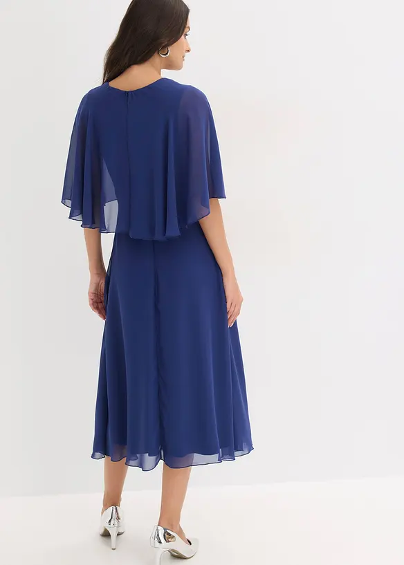 Mellanl&aring;ng kl&auml;nning i chiffong med strassapplikation, bonprix