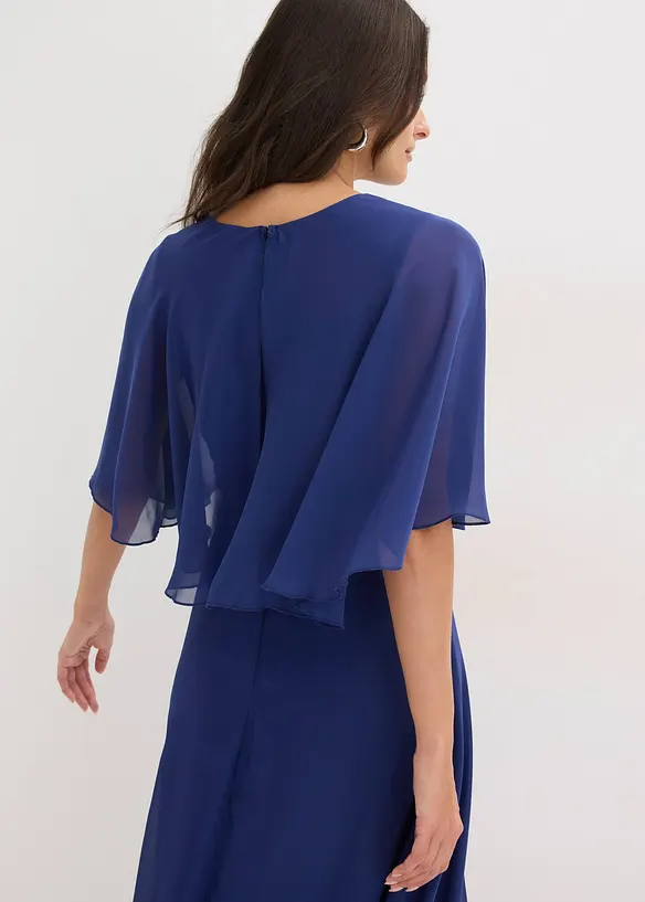 Mellanl&aring;ng kl&auml;nning i chiffong med strassapplikation, bonprix