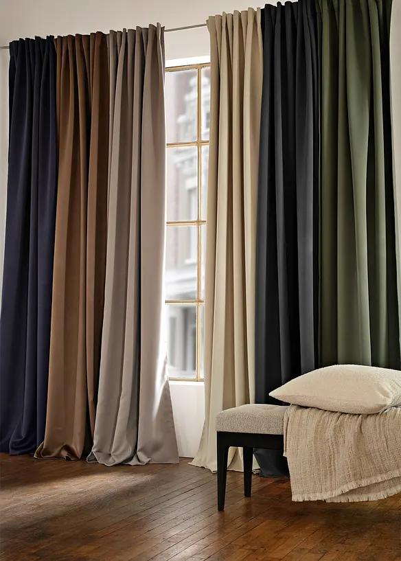 M&ouml;rkl&auml;ggande gardin, finns i flera storlekar (1 styck), bonprix