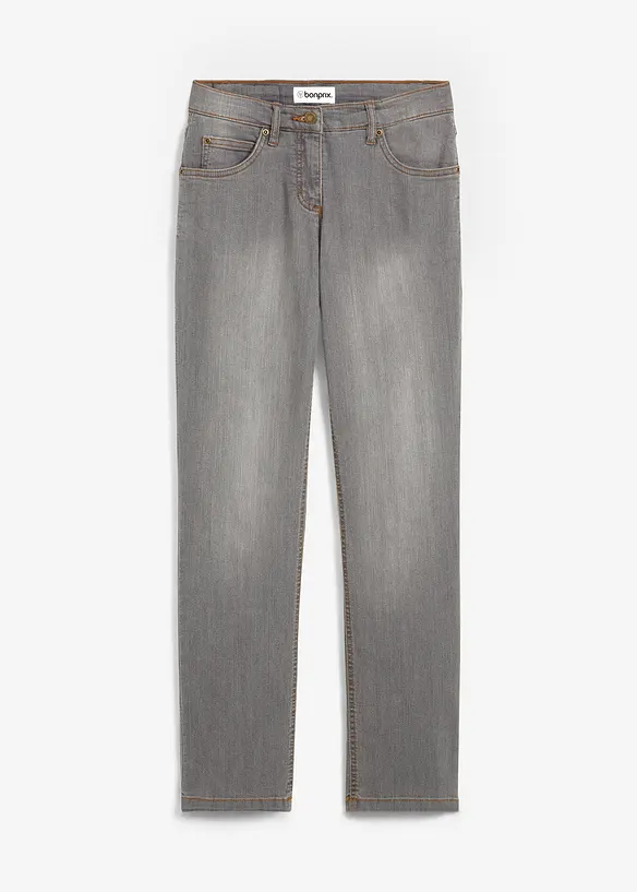 Straight Jeans Mid Waist, Stretch, bonprix