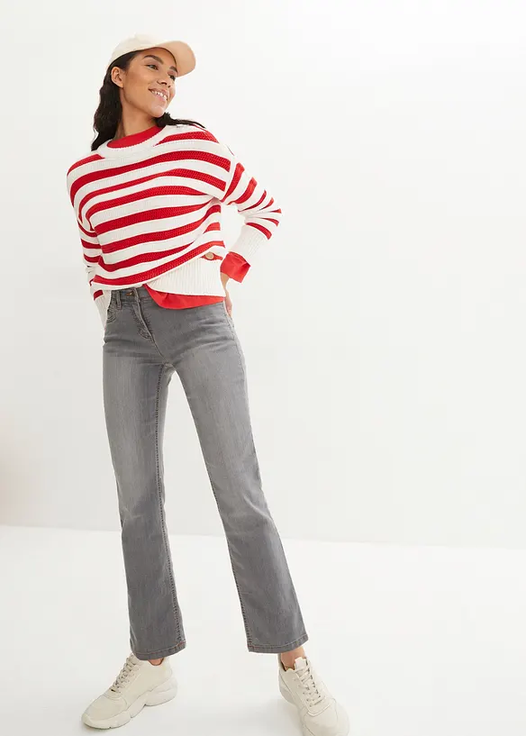 Straight Jeans Mid Waist, Stretch, bonprix