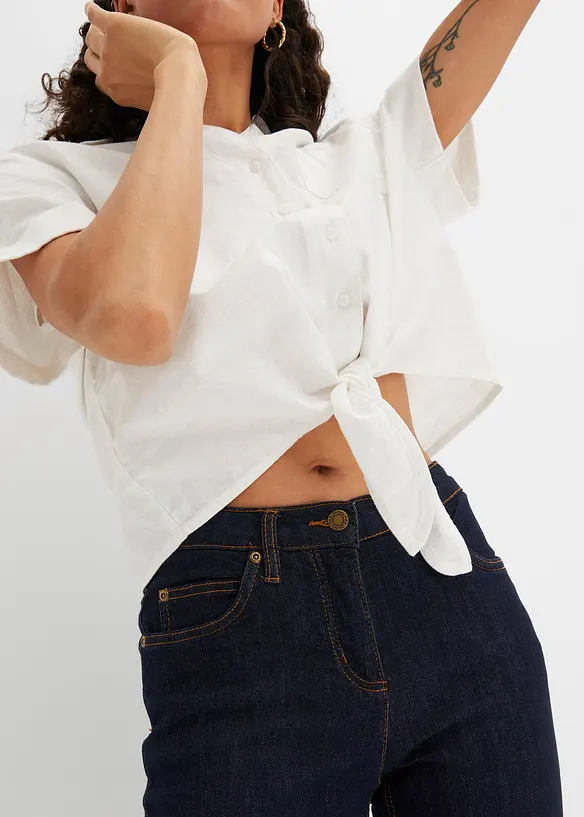 Straight Jeans Mid Waist, Stretch, bonprix