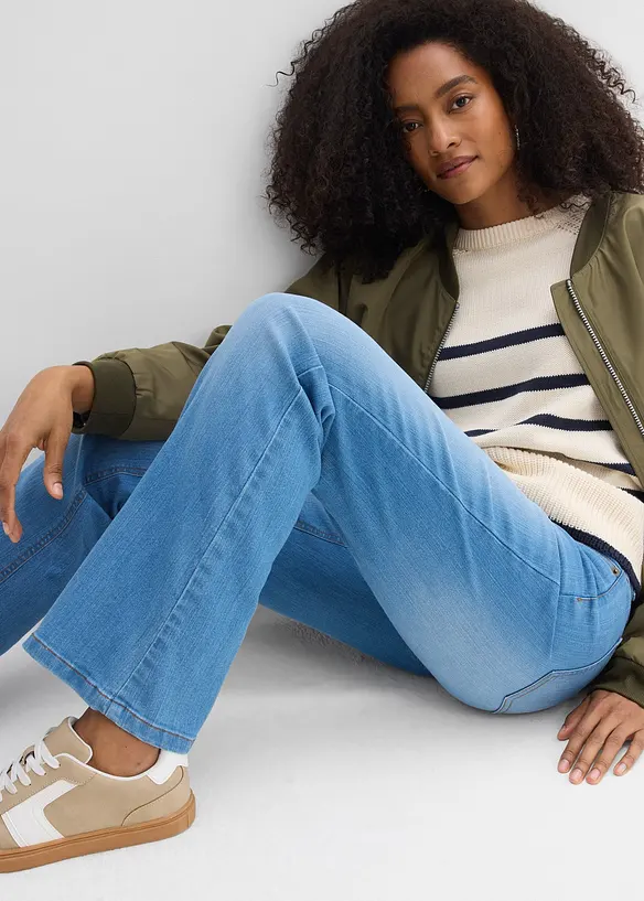 Bootcut Jeans Mid Waist, Stretch, bonprix