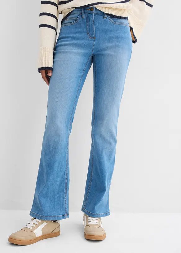 Bootcut Jeans Mid Waist, Stretch, bonprix