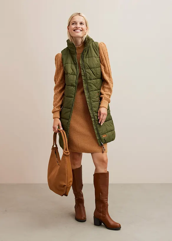 L&aring;ng v&auml;st med st&aring;krage, bonprix