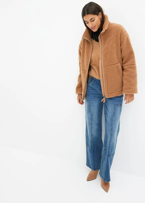 Jacka i teddyfleece, bonprix