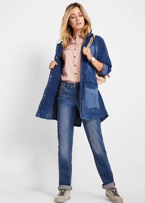 Straight Jeans Mid Waist, Stretch, bonprix