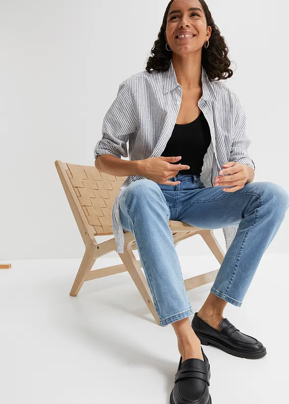 Straight Jeans Mid Waist, Stretch, bonprix