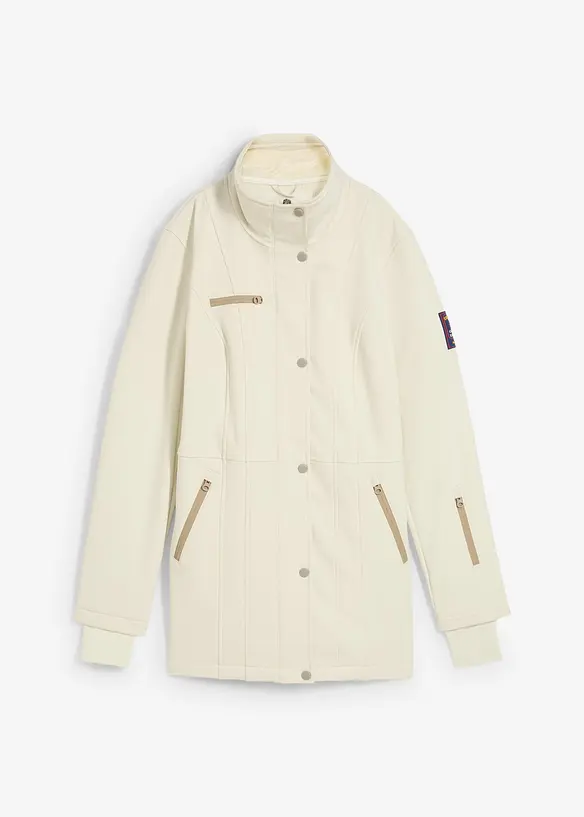 Stretchig l&aring;ng softshelljacka, vattenavvisande, bonprix