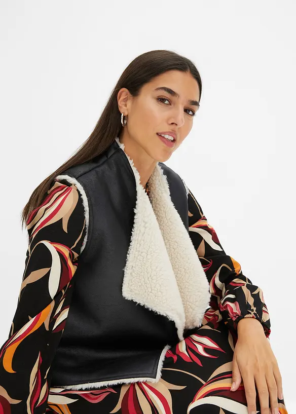 V&auml;st i lammskinnsimitation, bonprix