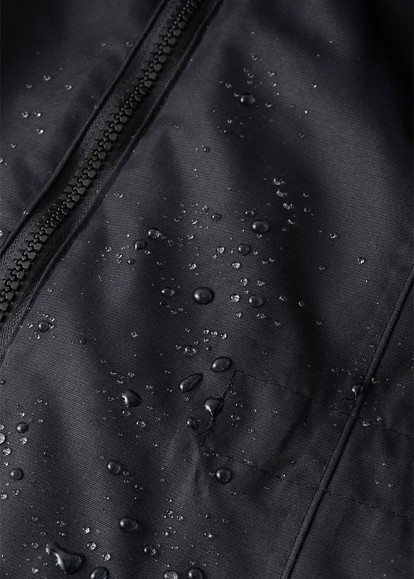 L&aring;ng vattent&auml;t funktionsjacka med huva och 2-i-1-look, bonprix