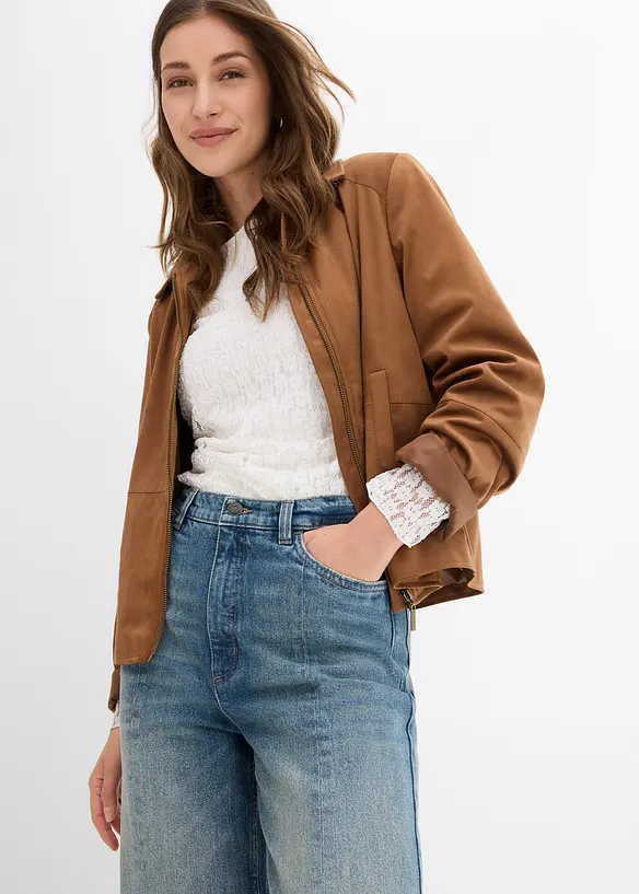 Bekv&auml;ma, raka jeans med High Waist, Low Stretch, bonprix