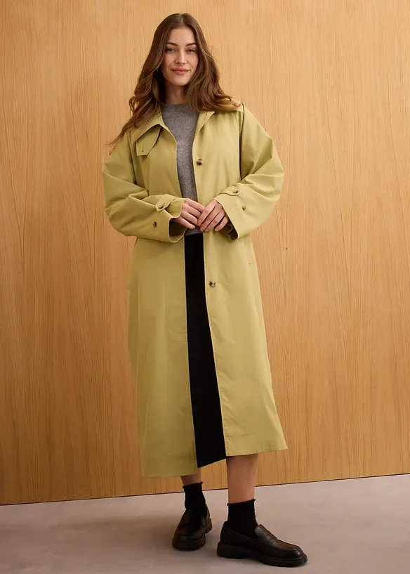 Trenchcoat med slejf, bonprix