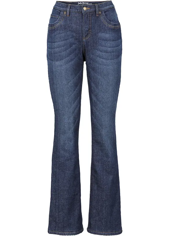 Fodrade jeans med Bootcut och High Waist, bonprix