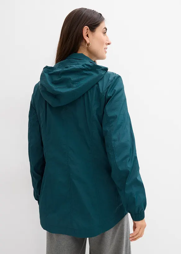Tunn parkas med huva, bonprix