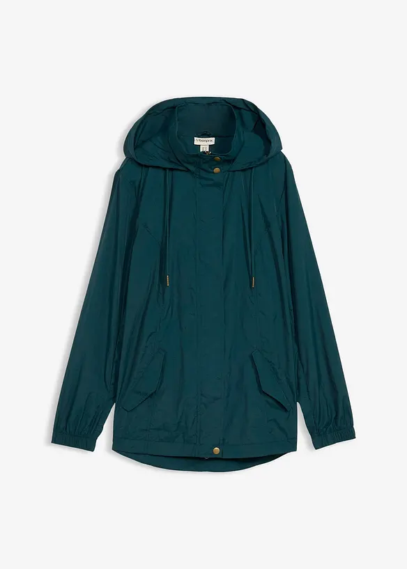 Tunn parkas med huva, bonprix