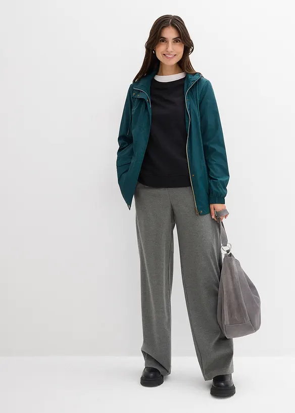 Tunn parkas med huva, bonprix