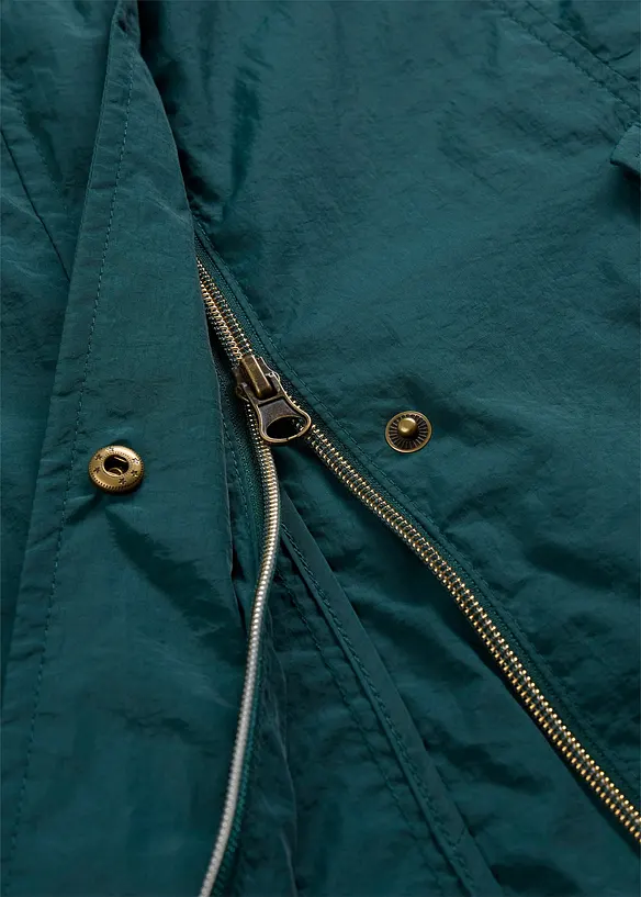 Tunn parkas med huva, bonprix