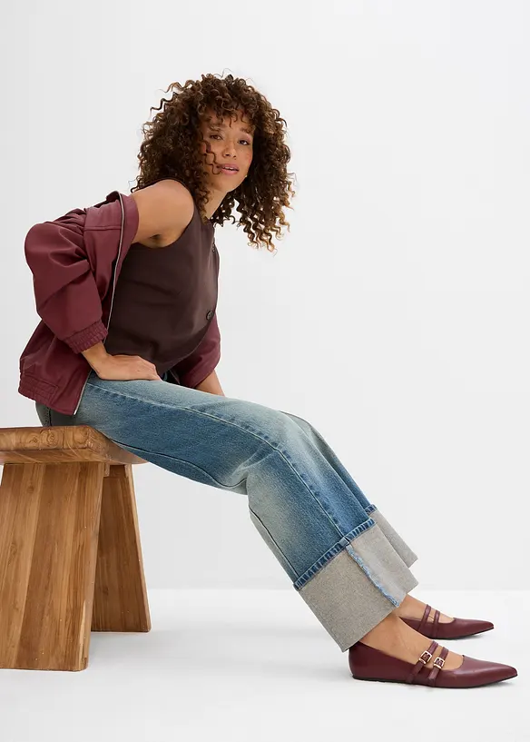 Straight jeans i Loose Fit med High Waist, bonprix