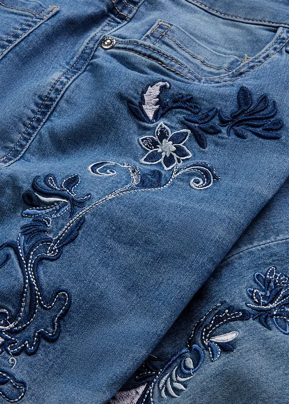 Slim Jeans Mid Waist, cropped, bonprix