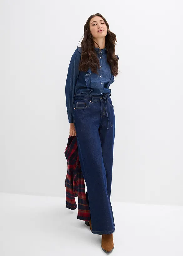 Wide Leg Jeans Mid Waist, bonprix