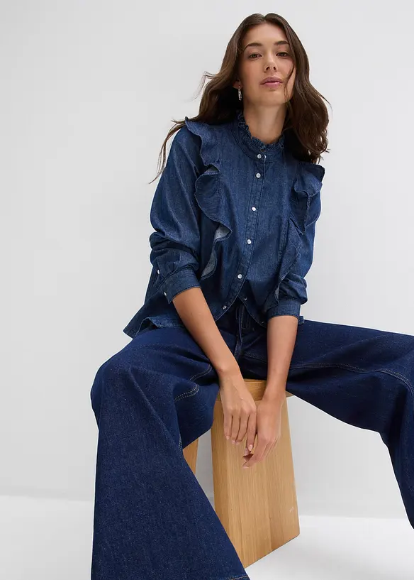 Wide Leg Jeans Mid Waist, bonprix