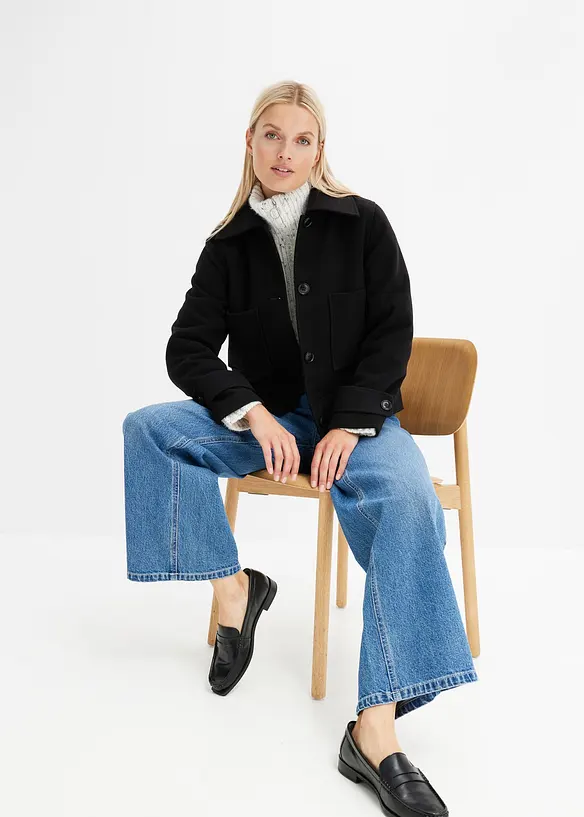 Wide Leg Jeans Mid Waist, bonprix