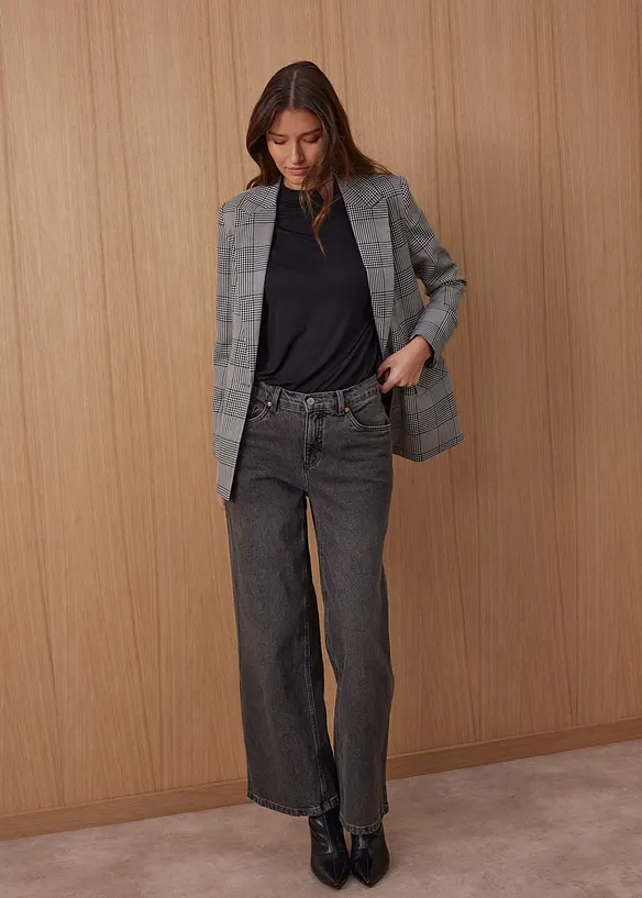 Wide Leg Jeans Mid Waist, bonprix