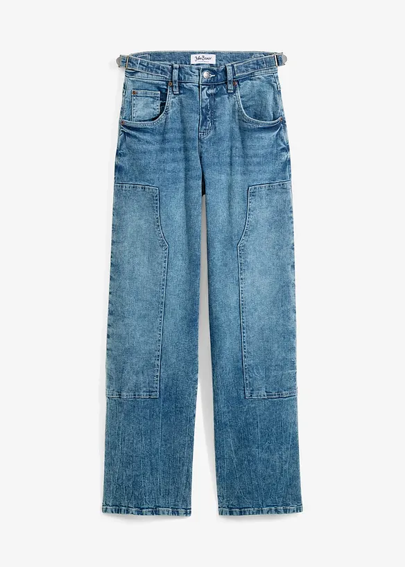 Jeans Wide Leg Mid Waist, bonprix