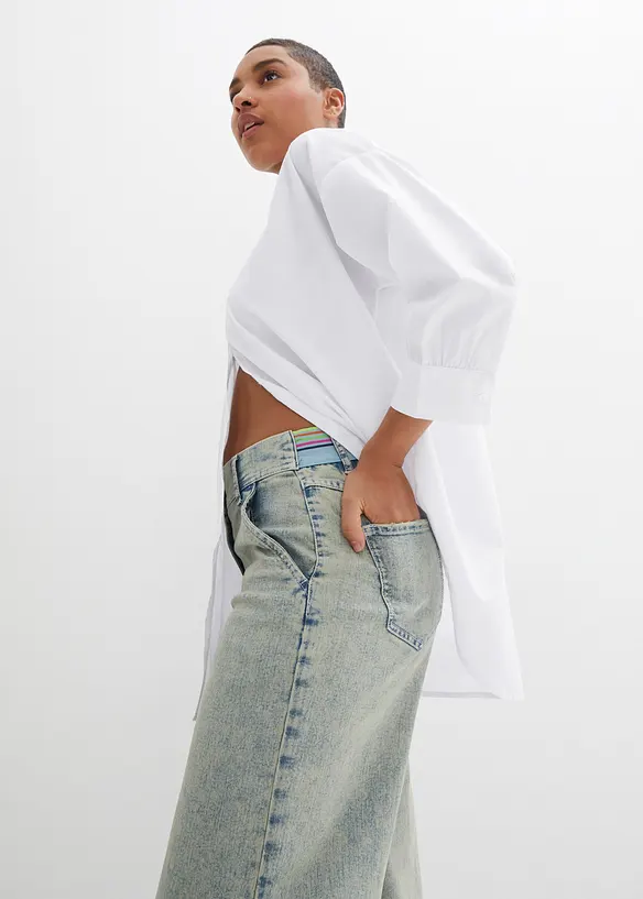 Jeans med vintagetv&auml;tt, bonprix