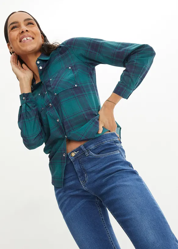 Bekv&auml;mt stretchiga 7/8-jeans, bonprix