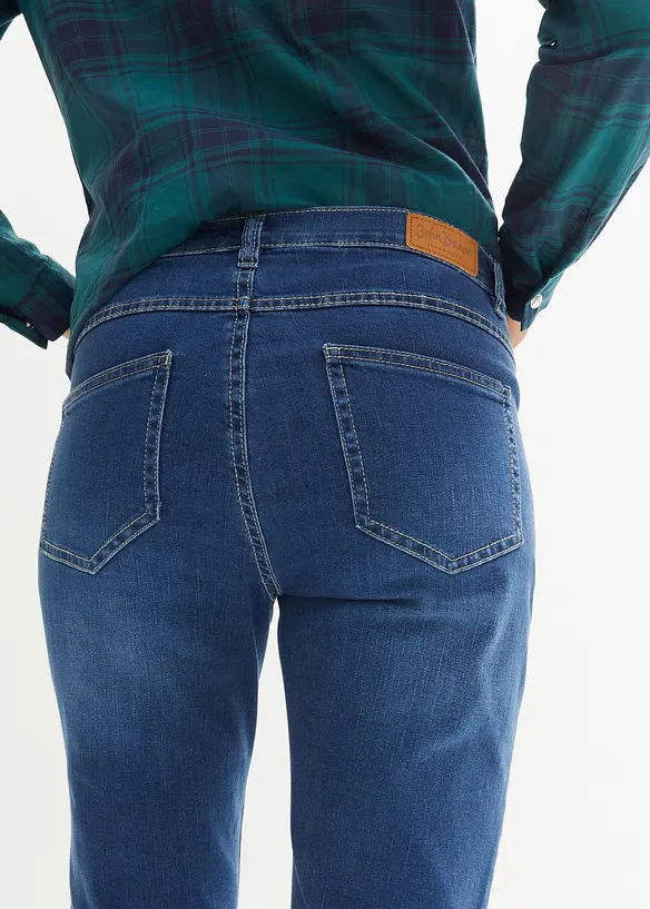 Bekv&auml;mt stretchiga 7/8-jeans, bonprix