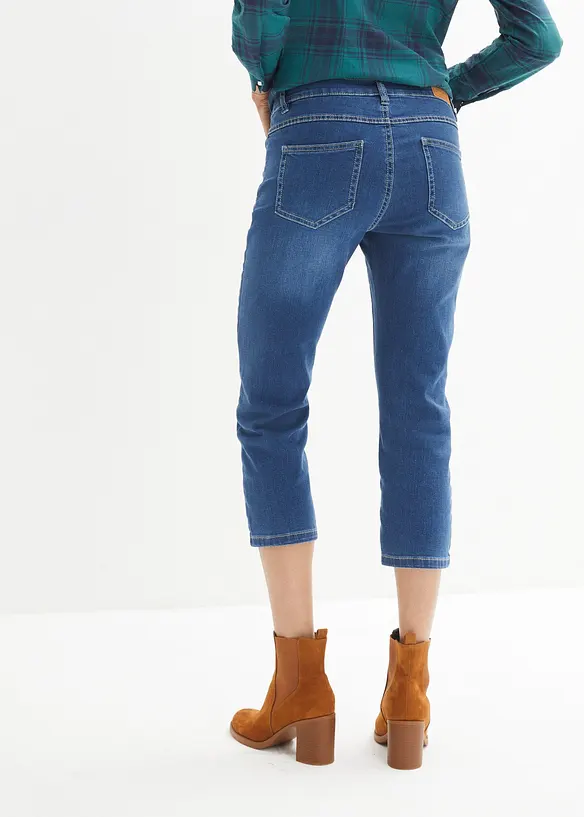Bekv&auml;mt stretchiga 7/8-jeans, bonprix