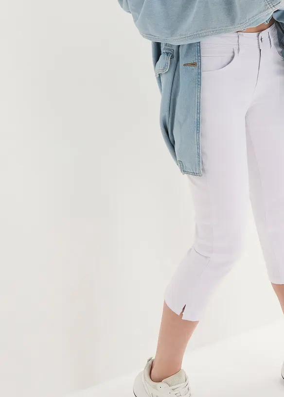 Slim Fit Jeans Mid Waist, cropped, bonprix