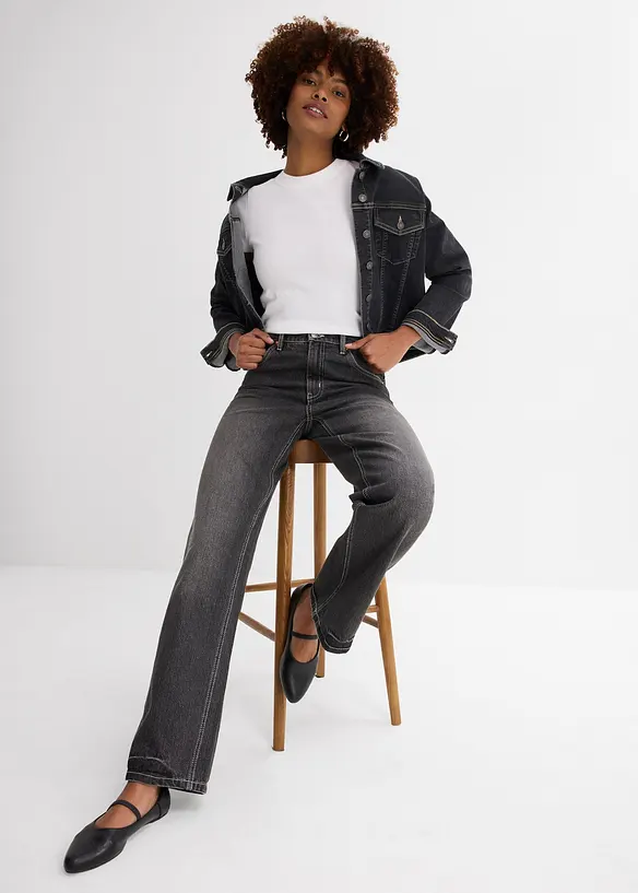 Wide Leg Jeans, High Waist, bonprix