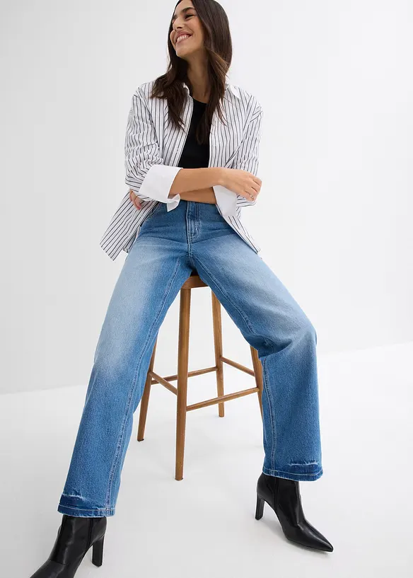 Wide Leg Jeans, High Waist, bonprix