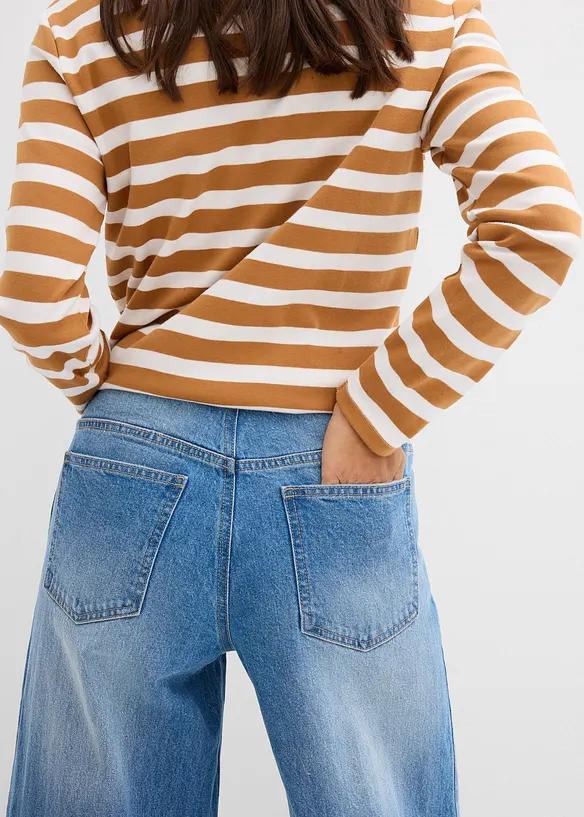 Wide Leg Jeans Mid Waist, bonprix