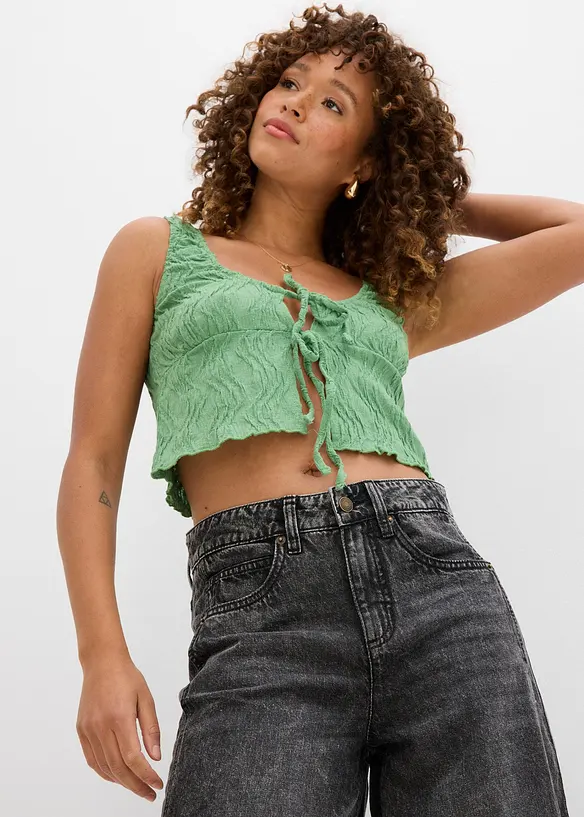 Jeans i Barrel-modell, Mid Waist, Super Soft, bonprix