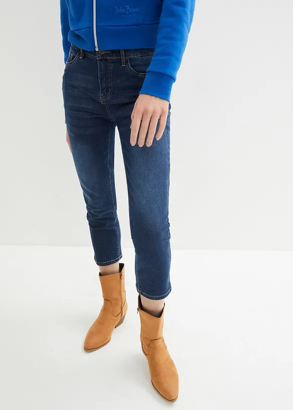 Slim Fit Ultra Soft Jeans, 7/8-l&auml;ngd, bonprix