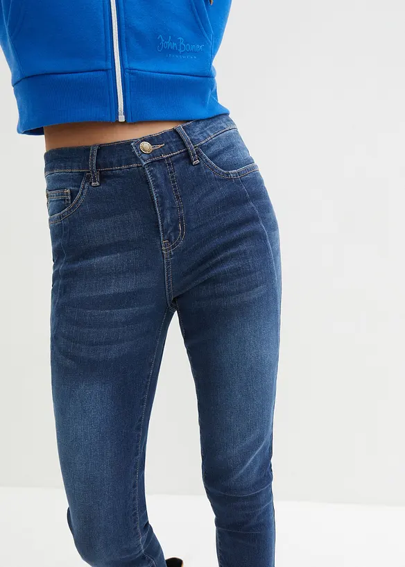 Slim Fit Ultra Soft Jeans, 7/8-l&auml;ngd, bonprix