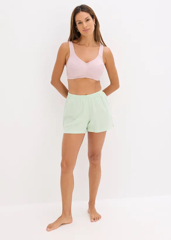 BH utan bygel, med ekologisk bomull (2-pack), bonprix