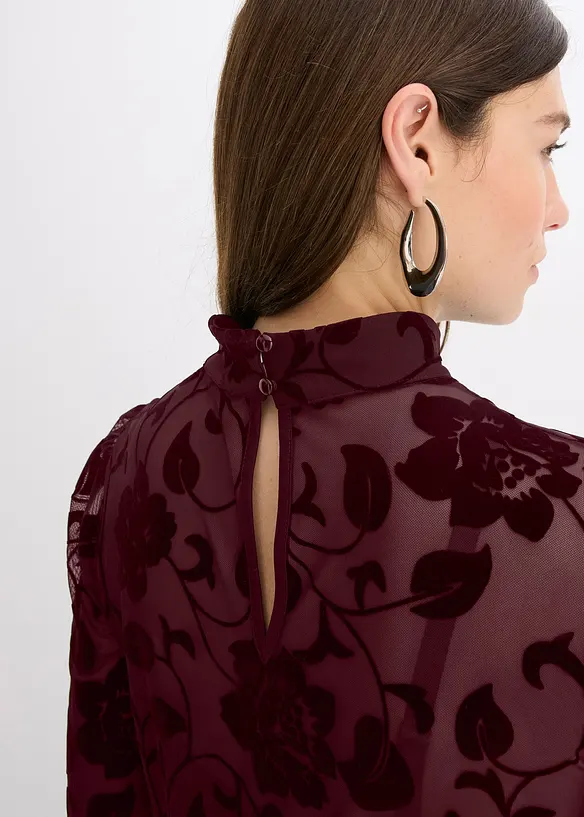 L&aring;ng&auml;rmad topp i l&auml;tt transparent material, bonprix