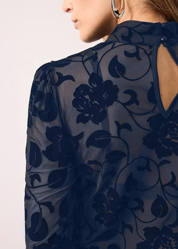 L&aring;ng&auml;rmad topp i l&auml;tt transparent material, bonprix