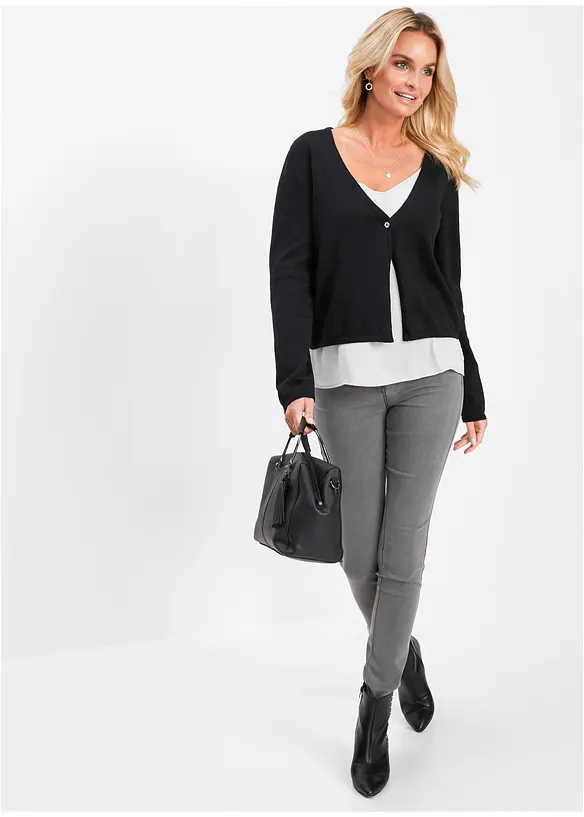 Finstickad cardigan, bonprix