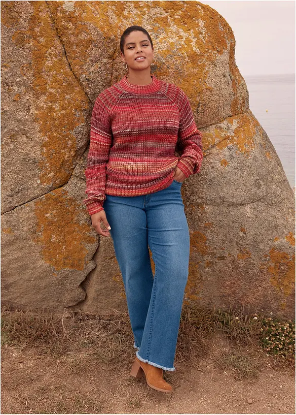 Bekv&auml;m grovstickad tr&ouml;ja, bonprix