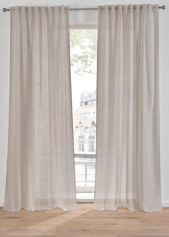 Gardin i material med struktur (1-pack), bonprix