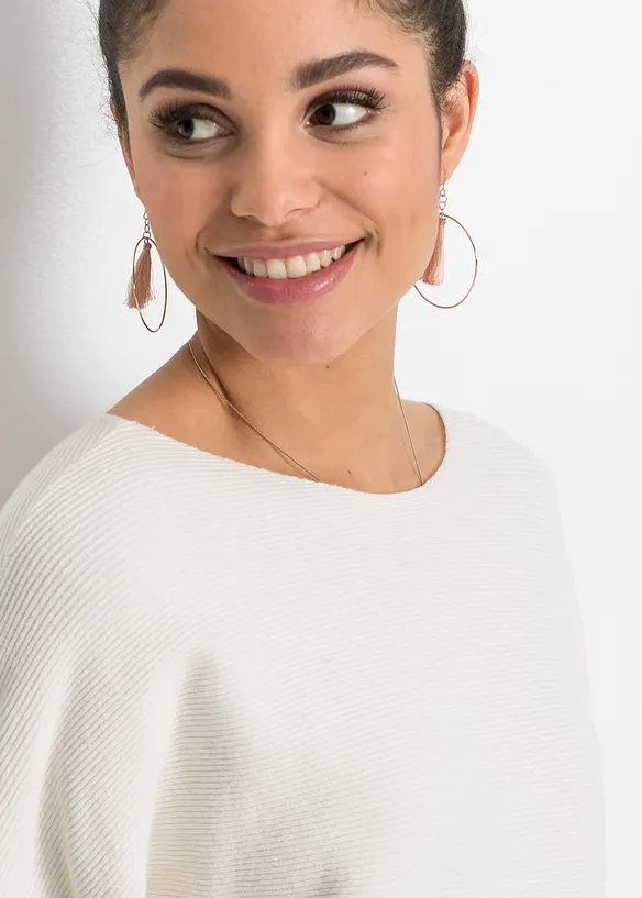 Ribbstickad oversizetr&ouml;ja, bonprix